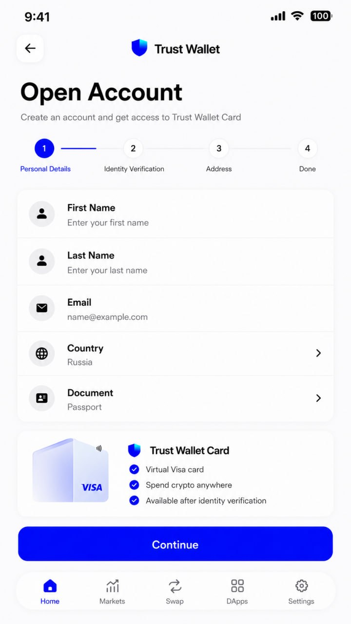 Trust Wallet Card screenshot 2