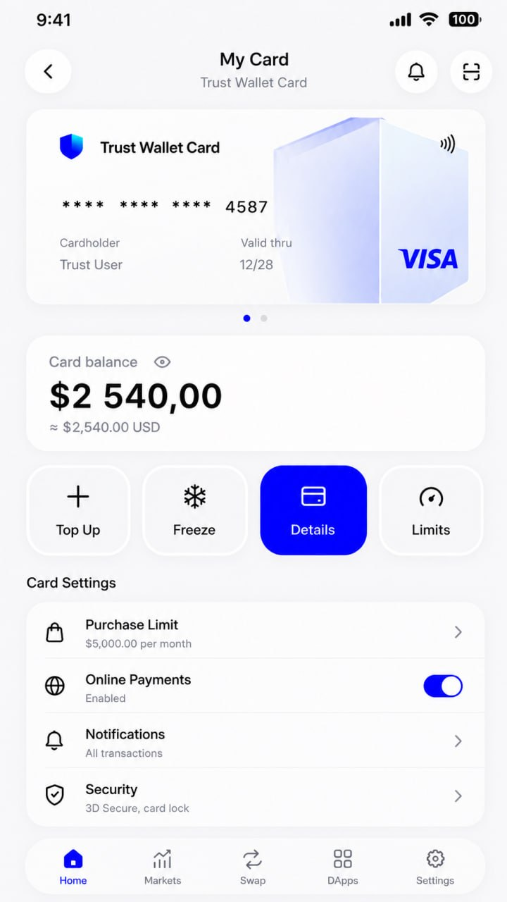 Trust Wallet Card screenshot 3