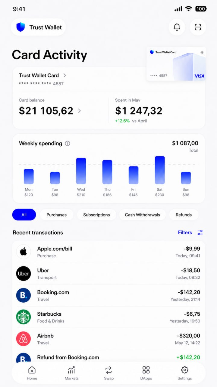 Trust Wallet Card screenshot 5